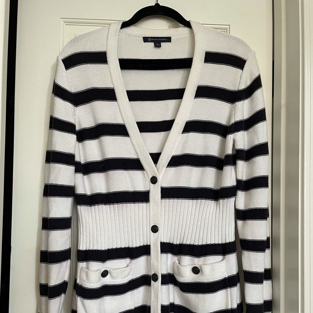 Brooks Brothers knit button-up sweater
